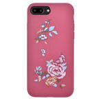 Чехол Devia Flower Embroidery case для Apple iPhone 7 plus (красный, кожаный)