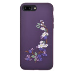 Чехол Devia Flower Embroidery case для Apple iPhone 7 plus (фиолетовый, кожаный)