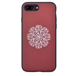 Чехол Devia Flower Embroidery case для Apple iPhone 7 plus (красный/белый, кожаный)