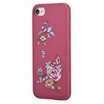 Чехол Devia Flower Embroidery case для Apple iPhone 7 (красный, кожаный)