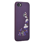 Чехол Devia Flower Embroidery case для Apple iPhone 7 (фиолетовый, кожаный)