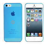 Чехол Dexim AOU Fashion для Apple iPhone 5 (голубой, гелевый)