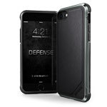 Чехол X-doria Defense Lux для Apple iPhone 8 (Black Leather, маталлический)