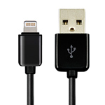 USB-кабель Dexim USB Lightning cable для Apple iPhone 5/iPad 4/iPad mini/iPod touch 5/iPod nano 7 (черный, Lightning)