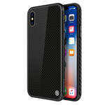 Чехол Nillkin Tempered Plaid case для Apple iPhone X (черный, пластиковый)