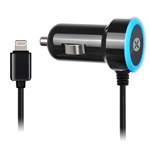 Зарядное устройство Dexim Mini Car charger 2.4A для Apple iPhone/iPad/iPod (автомобильное, черное, Lightning, MFi)