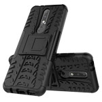 Чехол Yotrix Shockproof case для Nokia 3.1 plus (черный, пластиковый)