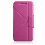 Чехол Momax The Core Smart Case для HTC One 801e (HTC M7) (розовый, кожанный)