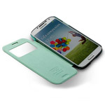 Чехол Momax Flip View для Samsung Galaxy S4 i9500 (голубой, кожанный)