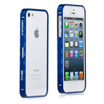 Чехол Momax Pro Frame для Apple iPhone 5 (синий, металлический)