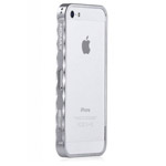 Чехол Momax Pro Frame для Apple iPhone 5 (серебристый, металлический)