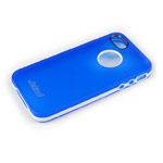 Чехол Jekod Bumper case для Apple iPhone 5/5S (голубой, гелевый/пластиковый)