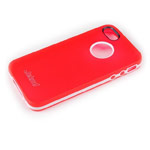 Чехол Jekod Bumper case для Apple iPhone 5/5S (красный, гелевый/пластиковый)