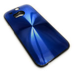 Чехол Yotrix MetalCase Round для HTC new One (HTC M8) (синий, алюминиевый)