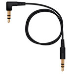 AUX-кабель Yotrix Short AuxCable (черный, 30 см, разъемы 3.5 мм, 90-град.)