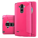 Чехол Nillkin Sparkle Leather Case для LG G4 Stylus H540F (розовый, винилискожа)