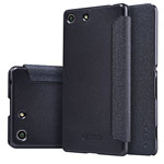 Чехол Nillkin Sparkle Leather Case для Sony Xperia M5 (темно-серый, винилискожа)