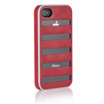 Чехол X-doria Dash case для Apple iPhone 4/4S (розовый, кожанный)