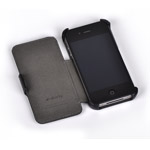 Чехол X-doria Business Leather Case для Apple iPhone 4/4S (черный, кожанный)