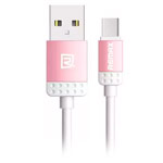 USB-кабель Remax Lovely Quick Charge&Data Cable (microUSB, 1 м, розовый)
