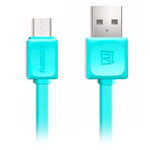 USB-кабель Remax Fleet Data Cable (microUSB, 1 м, плоский, голубой)