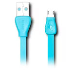 USB-кабель Remax Martin Data Cable (microUSB, 1 м, плоский, голубой)