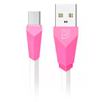 USB-кабель Remax Aliens Data Cable (microUSB, 1 м, плоский, белый/розовый)