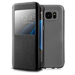Чехол G-Case Classic Series для Samsung Galaxy S7 edge (черный, кожаный)