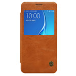 Чехол Nillkin Qin leather case для Samsung Galaxy J7 2016 J710 (коричневый, кожаный)