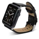 Ремешок для часов X-Doria Band Lux для Apple Watch (38 мм, черный, кожаный)