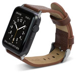 Ремешок для часов X-Doria Band Lux для Apple Watch (38 мм, коричневый, кожаный)