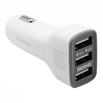 Зарядное устройство Remax Jian Car Charger универсальное (автомобильное, 3.6A, 3xUSB, белое)