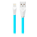 USB-кабель Remax Aliens Data Cable (Lightning, 1 м, плоский, белый/голубой)