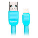 USB-кабель Remax Puff Cable (Lightning, 1 м, плоский, голубой)