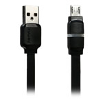 USB-кабель Remax Breathe Cable (microUSB, 1 м, плоский, черный)