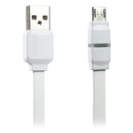 USB-кабель Remax Breathe Cable (microUSB, 1 м, плоский, белый)