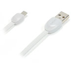 USB-кабель Remax Shell Cable (microUSB, 1 м, плоский, белый)