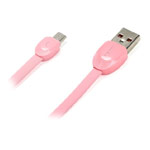 USB-кабель Remax Shell Cable (microUSB, 1 м, плоский, розовый)