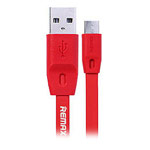 USB-кабель Remax Full Speed Data Cable (microUSB, 1 м, плоский, красный)