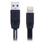 USB-кабель Remax Full Speed Data Cable (Lightning, 1 м, плоский, черный)