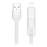 USB-кабель Remax Elegant Data Cable (Lightning, microUSB, 1 м, белый)