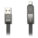 USB-кабель Remax Strive 2-in-1 Cable (Lightning, microUSB, 1 м, черный)