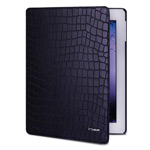 Чехол TS-Case Crocodile Grain Case для Apple iPad 2/New iPad (черный, кожа крокодила)