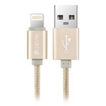 USB-кабель Devia Fashion Cable универсальный (Lightning, MFi, 1.2 метра, золотистый)