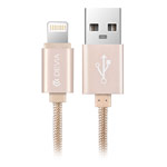 USB-кабель Devia Fashion Cable универсальный (Lightning, MFi, 1.2 метра, розово-золотистый)