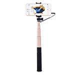 Монопод Devia iStyle Selfie Stick универсальный (розово-золотистый, проводной)