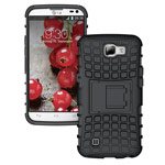 Чехол Yotrix Shockproof case для LG K4 (черный, пластиковый)