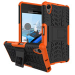 Чехол Yotrix Shockproof case для Sony Xperia X (оранжевый, пластиковый)