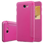 Чехол Nillkin Sparkle Leather Case для Samsung Galaxy J7 Prime (розовый, винилискожа)