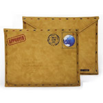 Чехол-сумка Samdi Postcard Pouch для Apple iPad 2/new iPad (бежевый, кожанный)